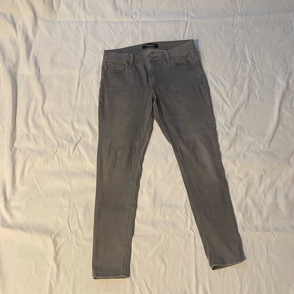Express grey jean leggings 12R